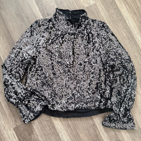 Free People Moonstruck Top Size M Black - Picture 6 of 13